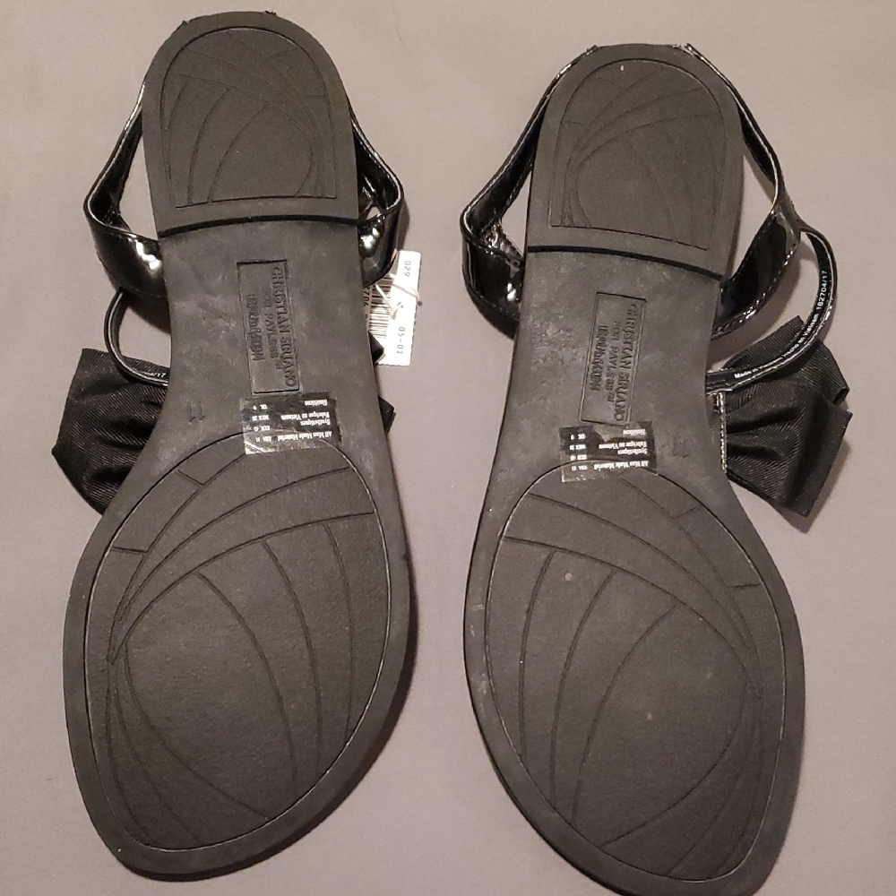 Christian Siriano Elegant Black Bow Sandals Women's Size 11 - Picture 4 of 4